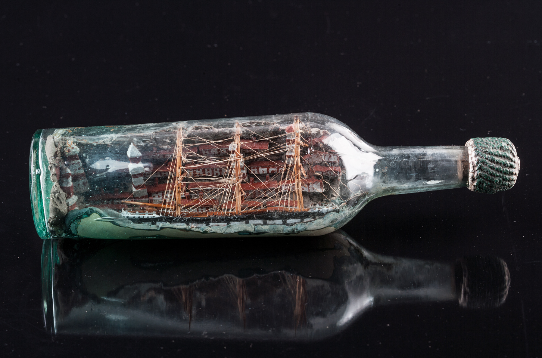 Dual masted Schooner, The Palma ship in bottle - Cap'n Steves Ship in a  bottle, Antique and one of a kind ships in a bottle